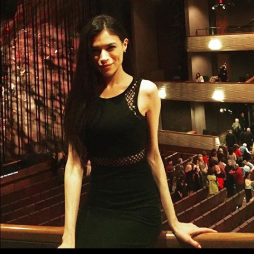 Black cocktail zipup dress